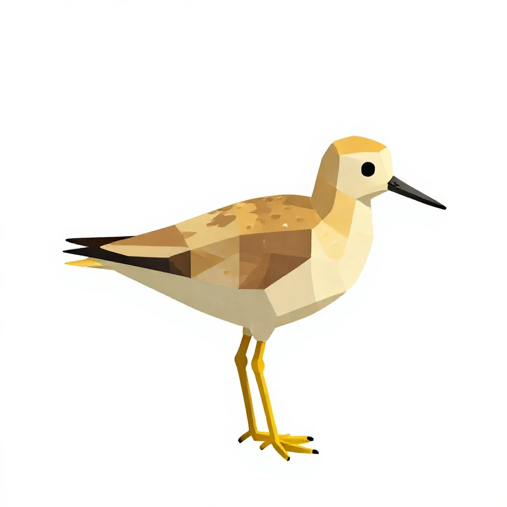 Yellowlegs isolated on a white background