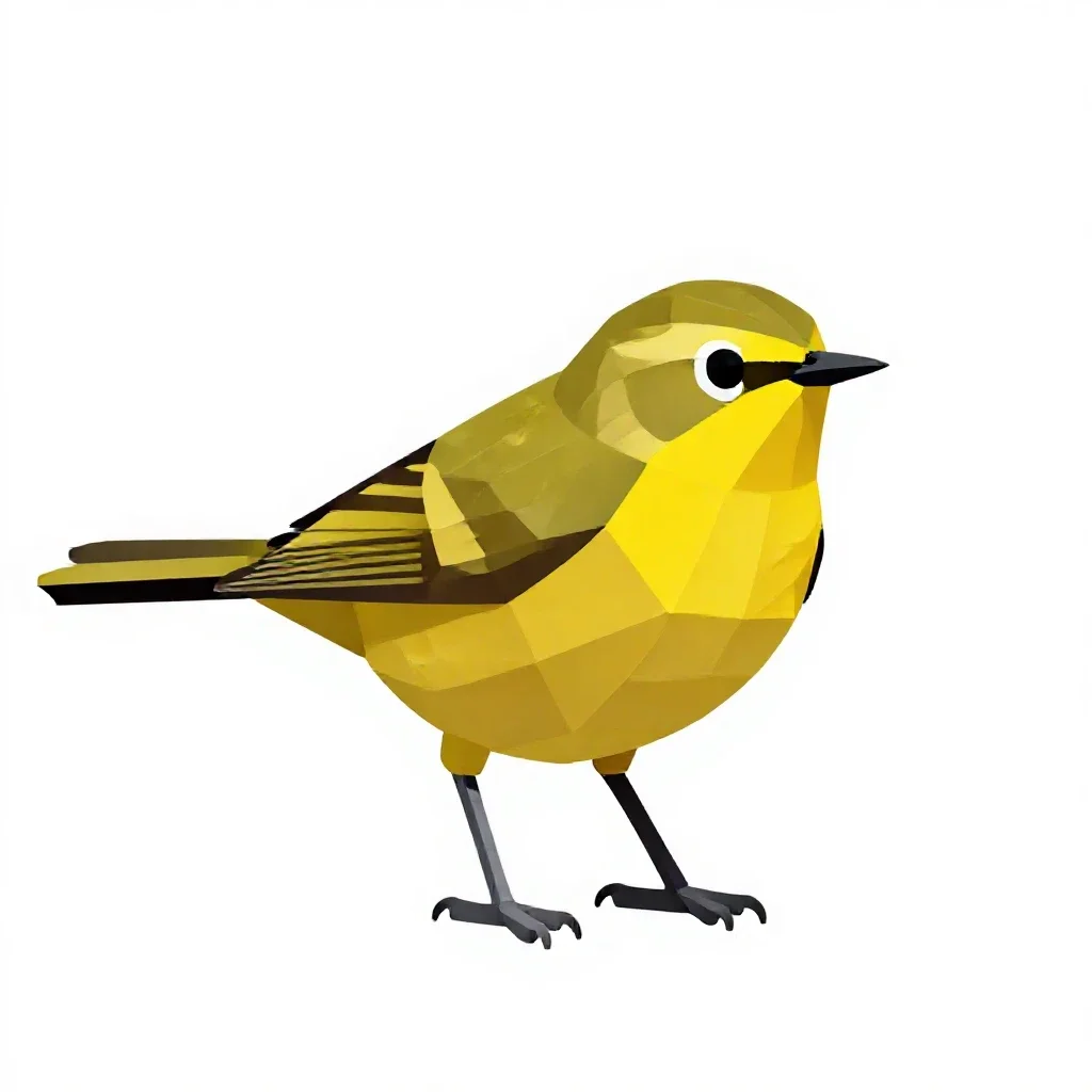 Yellowthroat isolated on a white background