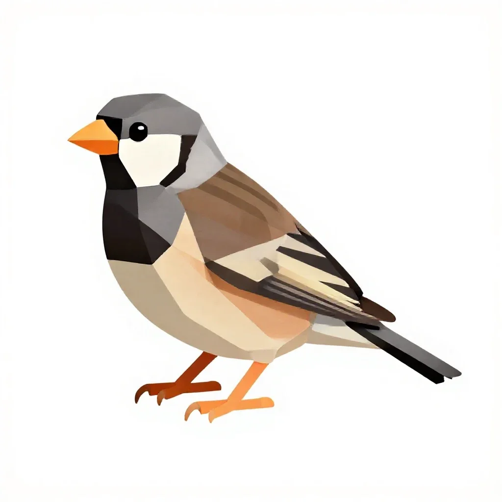 Zebra finch isolated on a white background