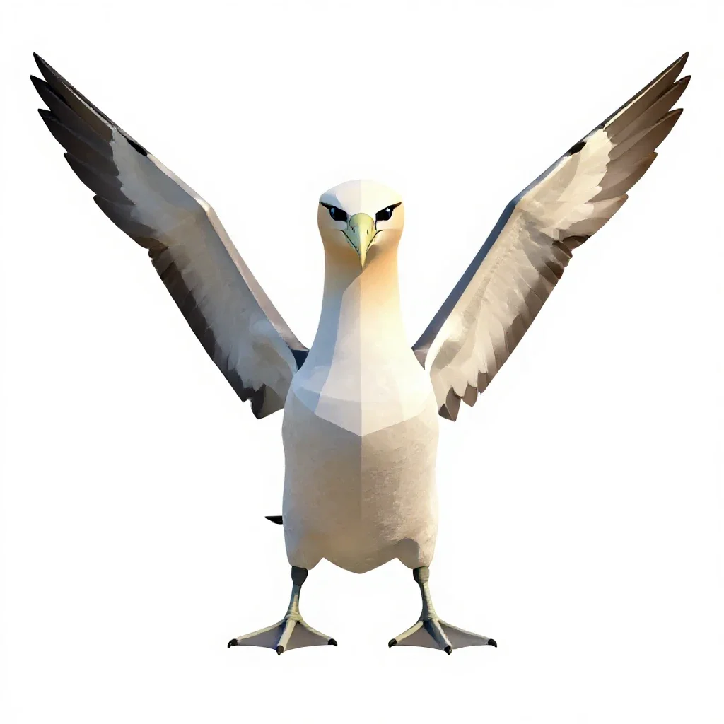 Albatross isolated on a white background