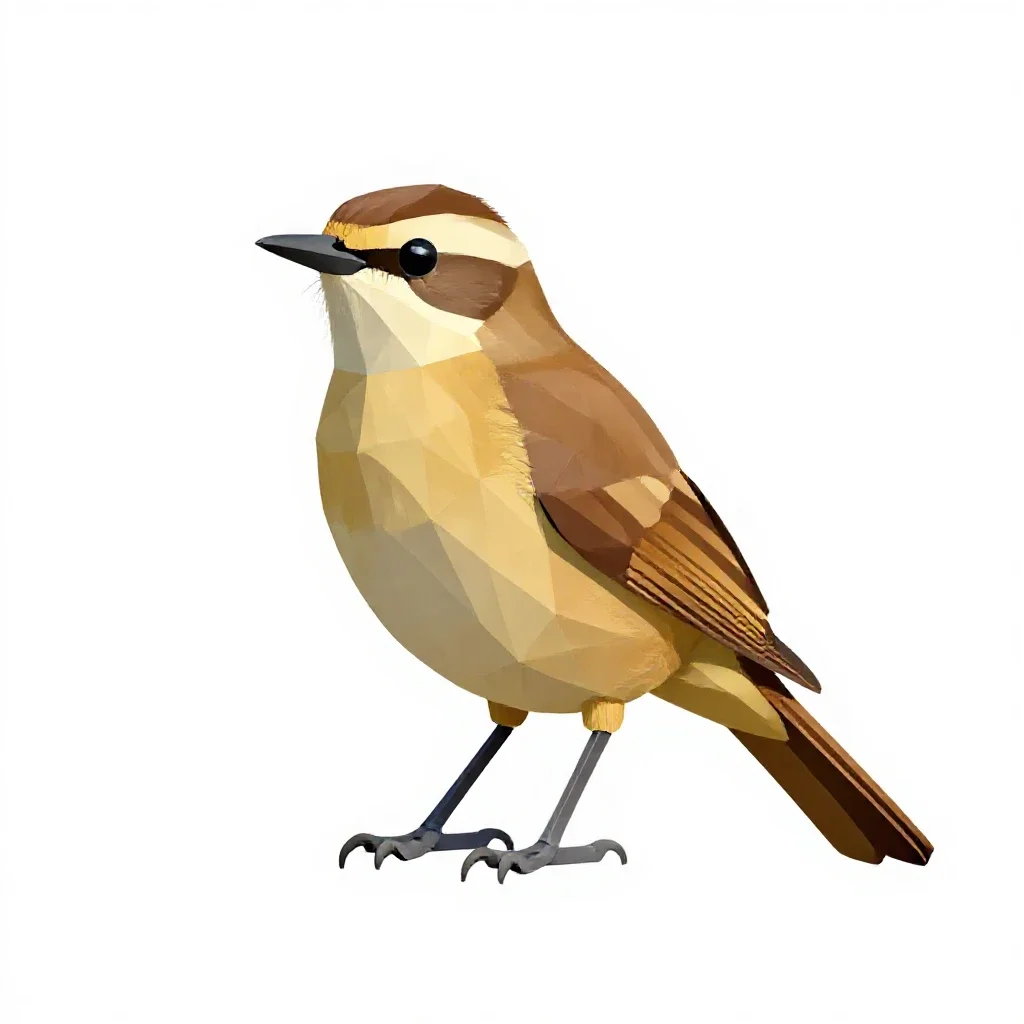Ant shrike isolated on a white background