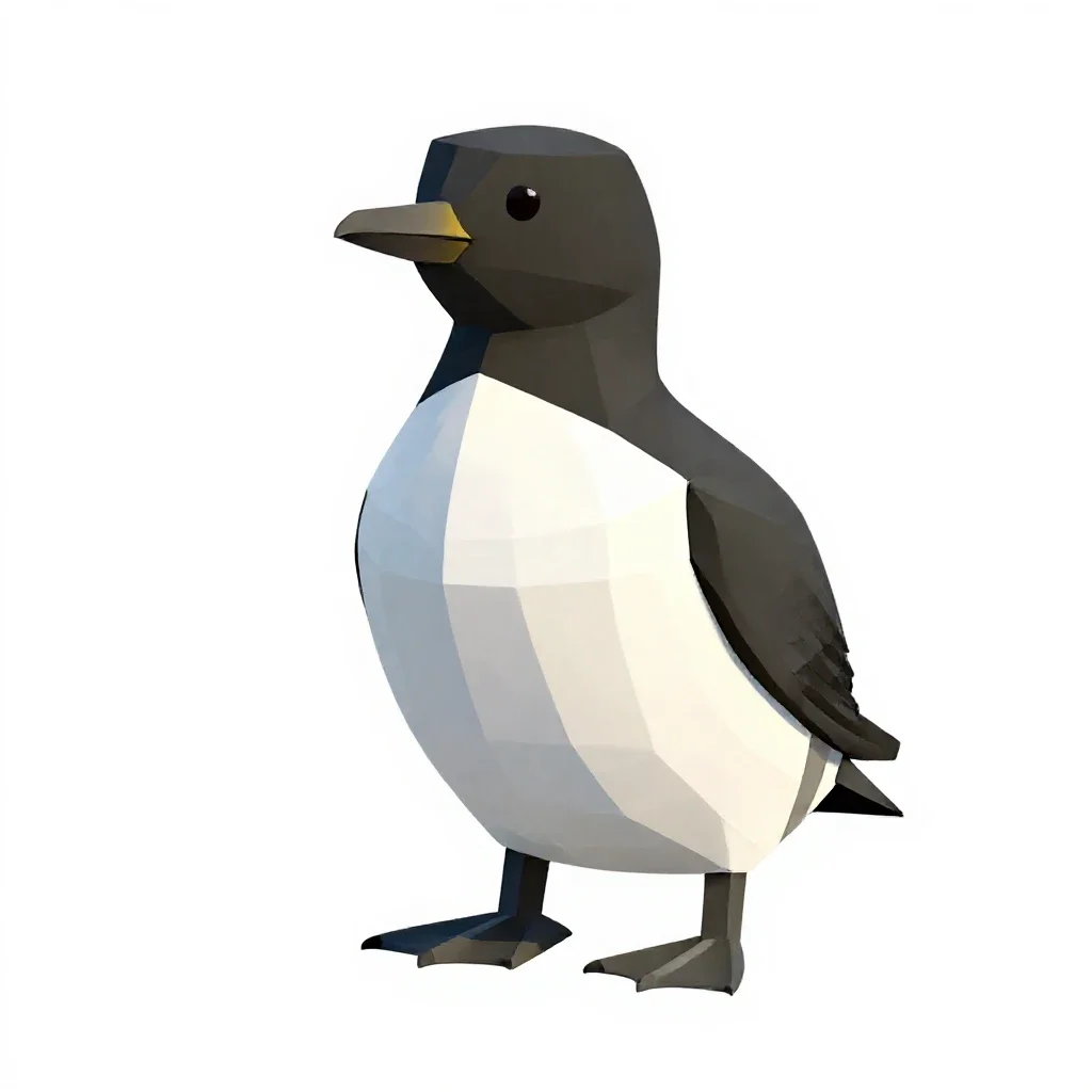 Auk isolated on a white background