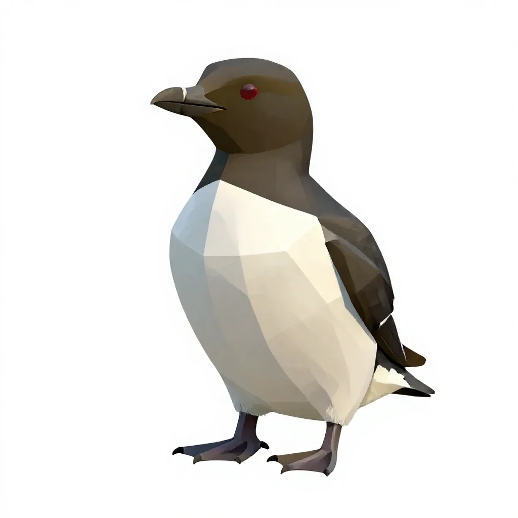 Auklet isolated on a white background