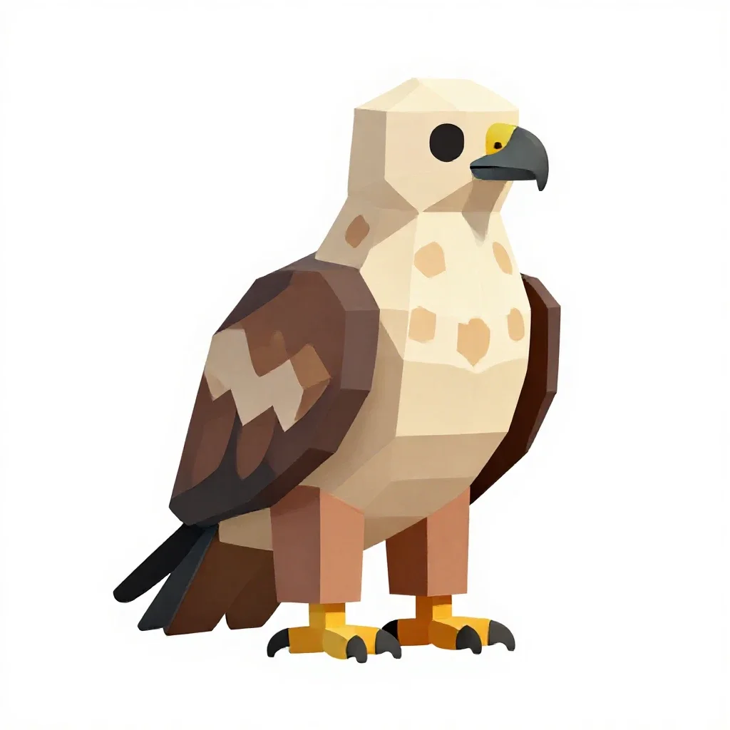 Eaglet isolated on a white background