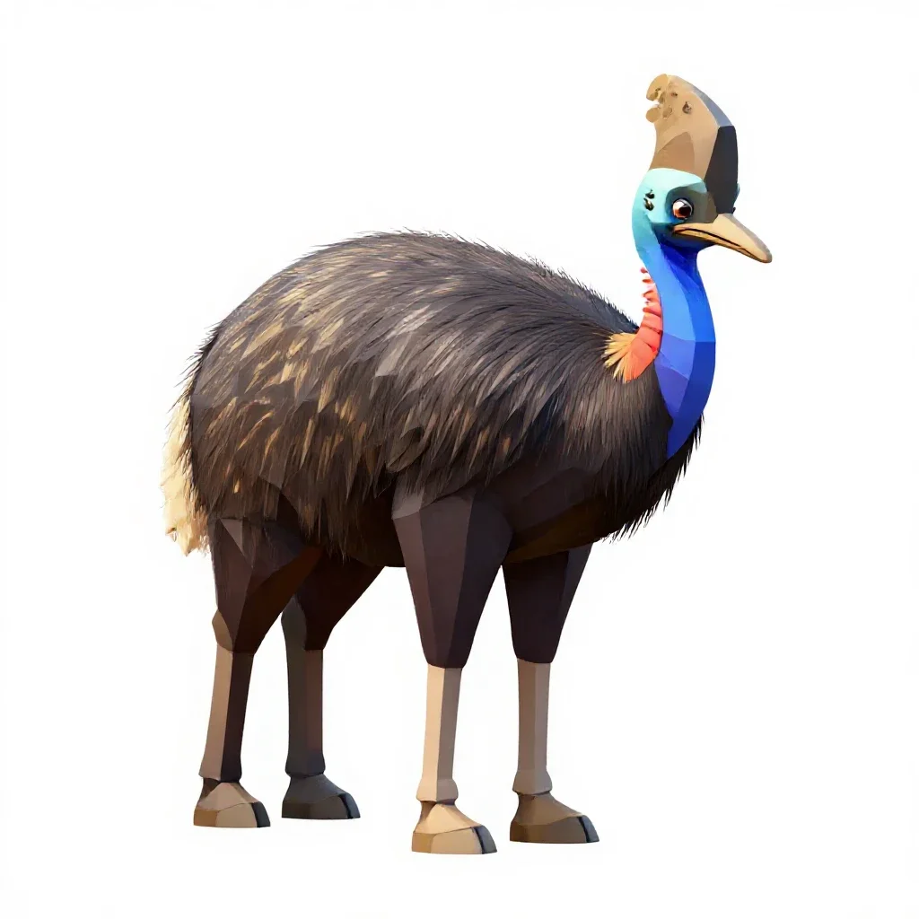 Elephant bird isolated on a white background