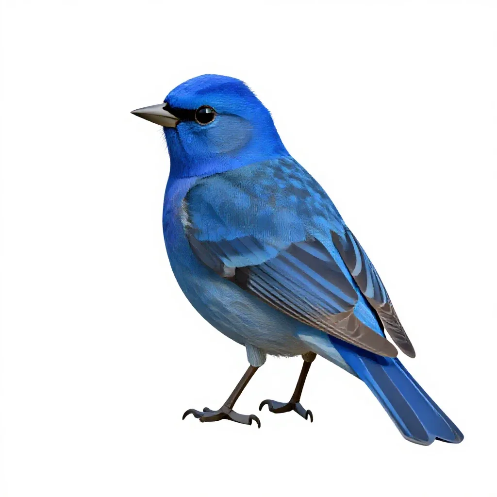 Indigo bunting isolated on a white background