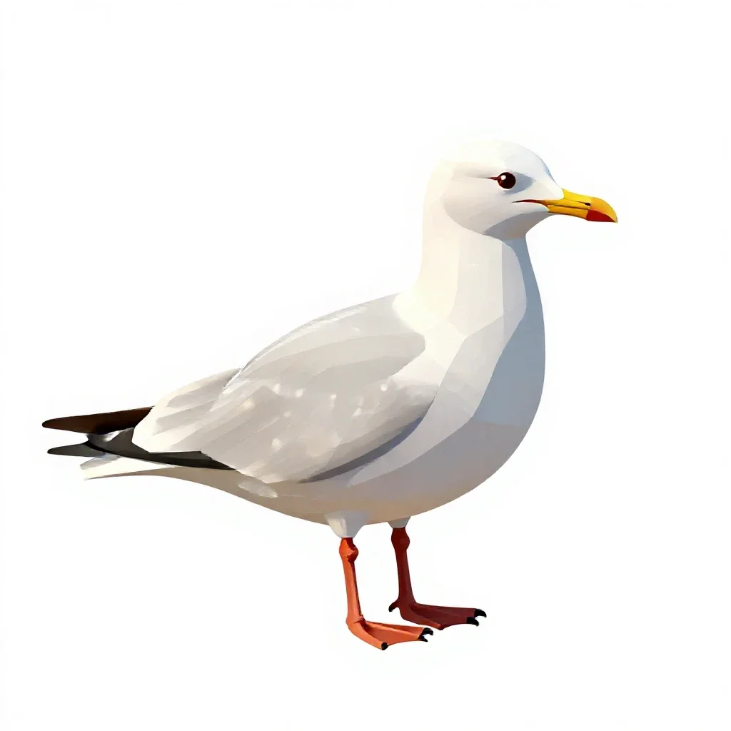 Ivory gull isolated on a white background