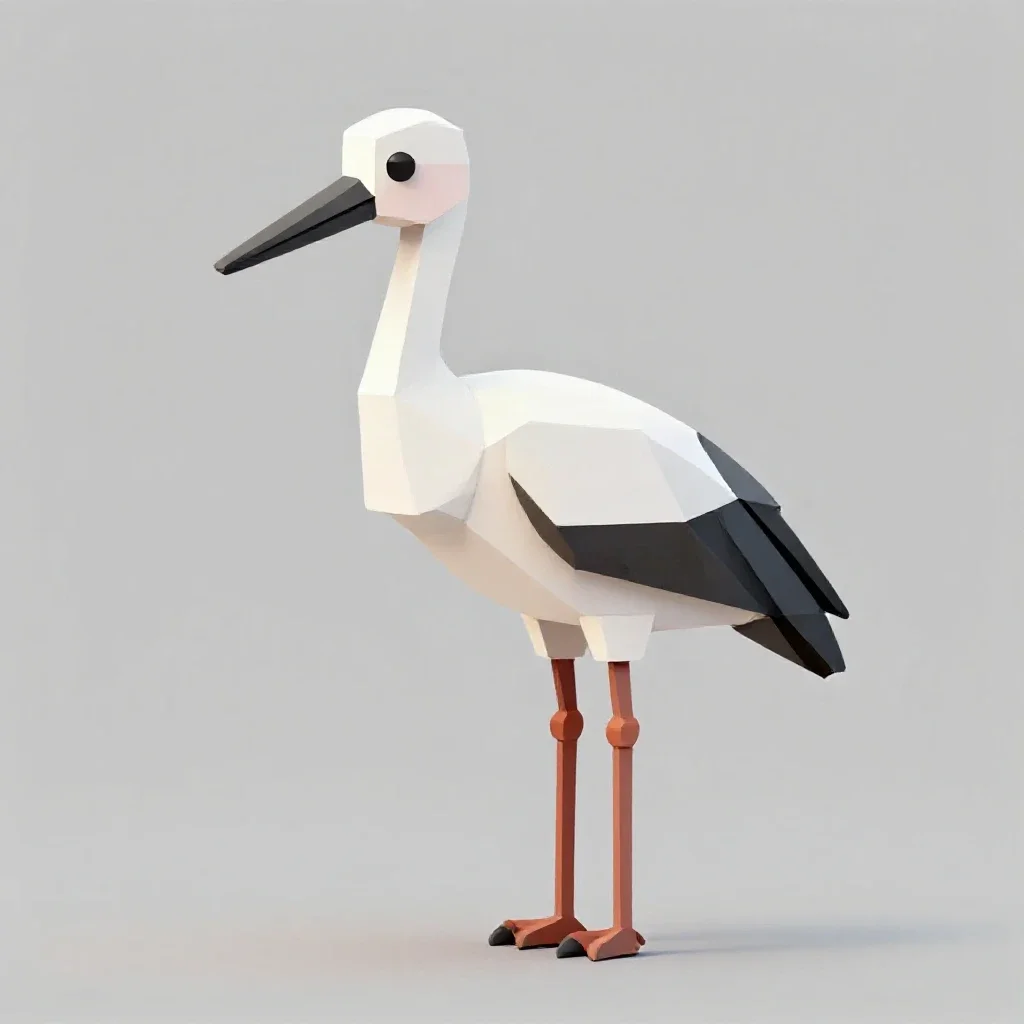 Openbill isolated on a white background