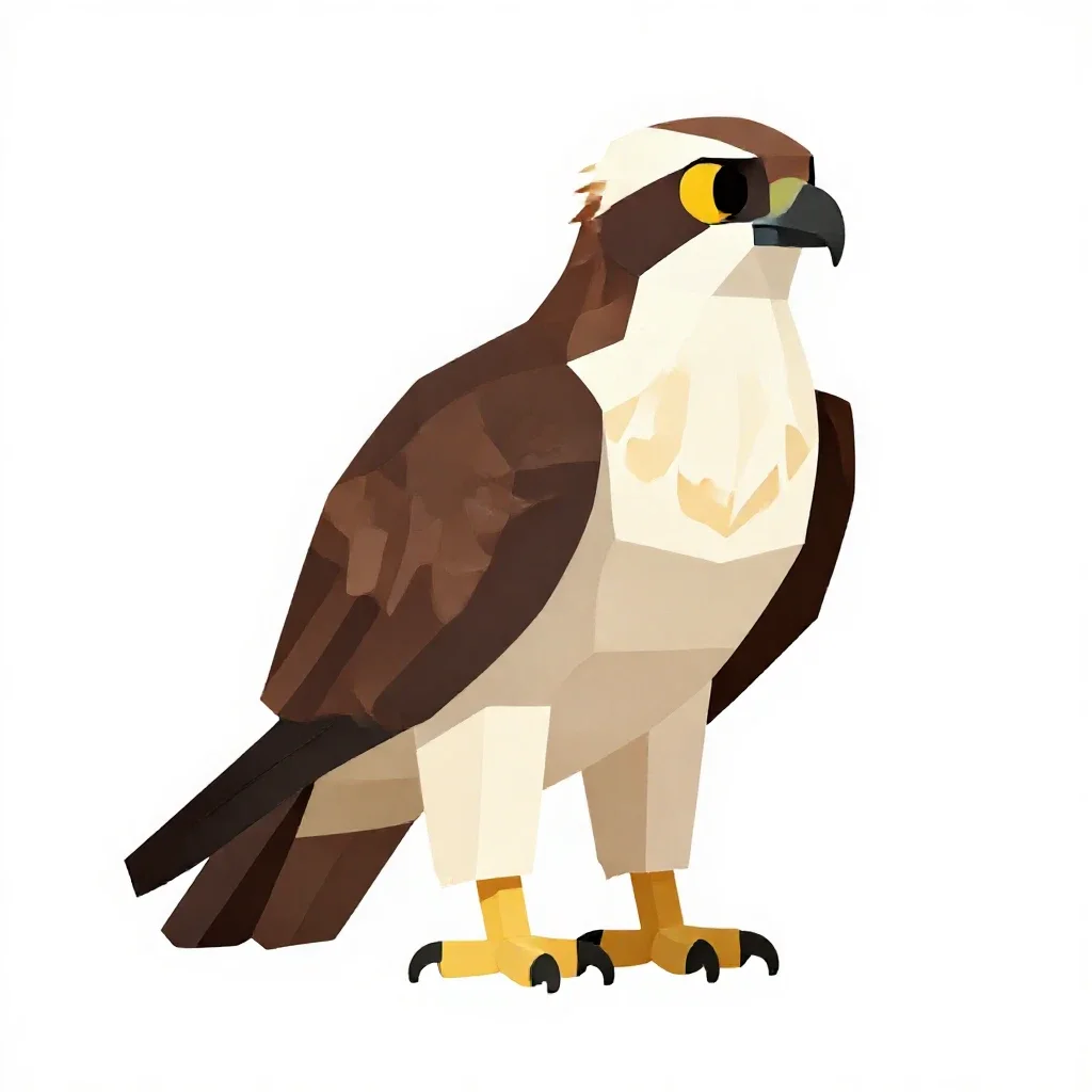 Osprey isolated on a white background