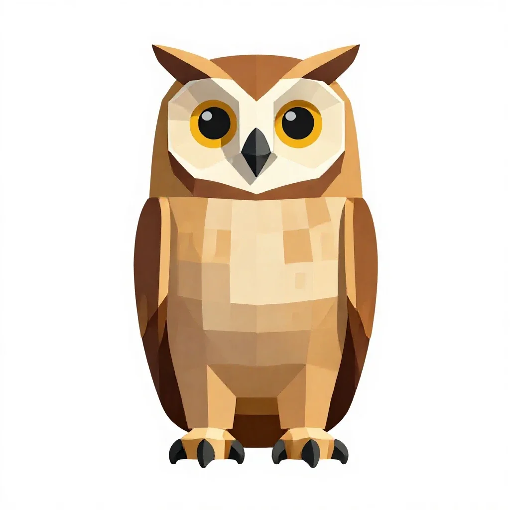 Owl isolated on a white background