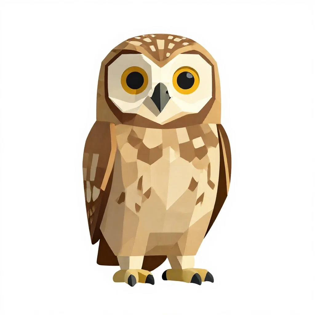 Owlet isolated on a white background