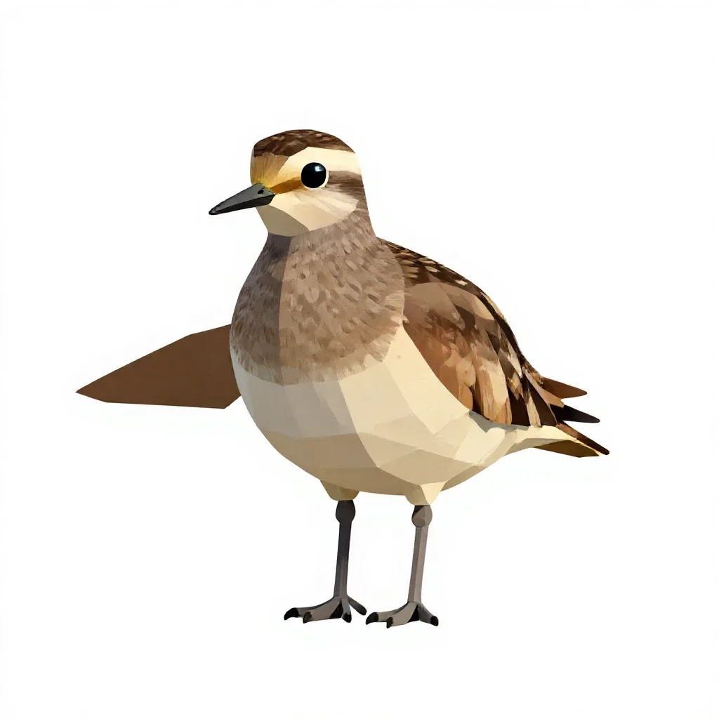 Upland sandpiper isolated on a white background