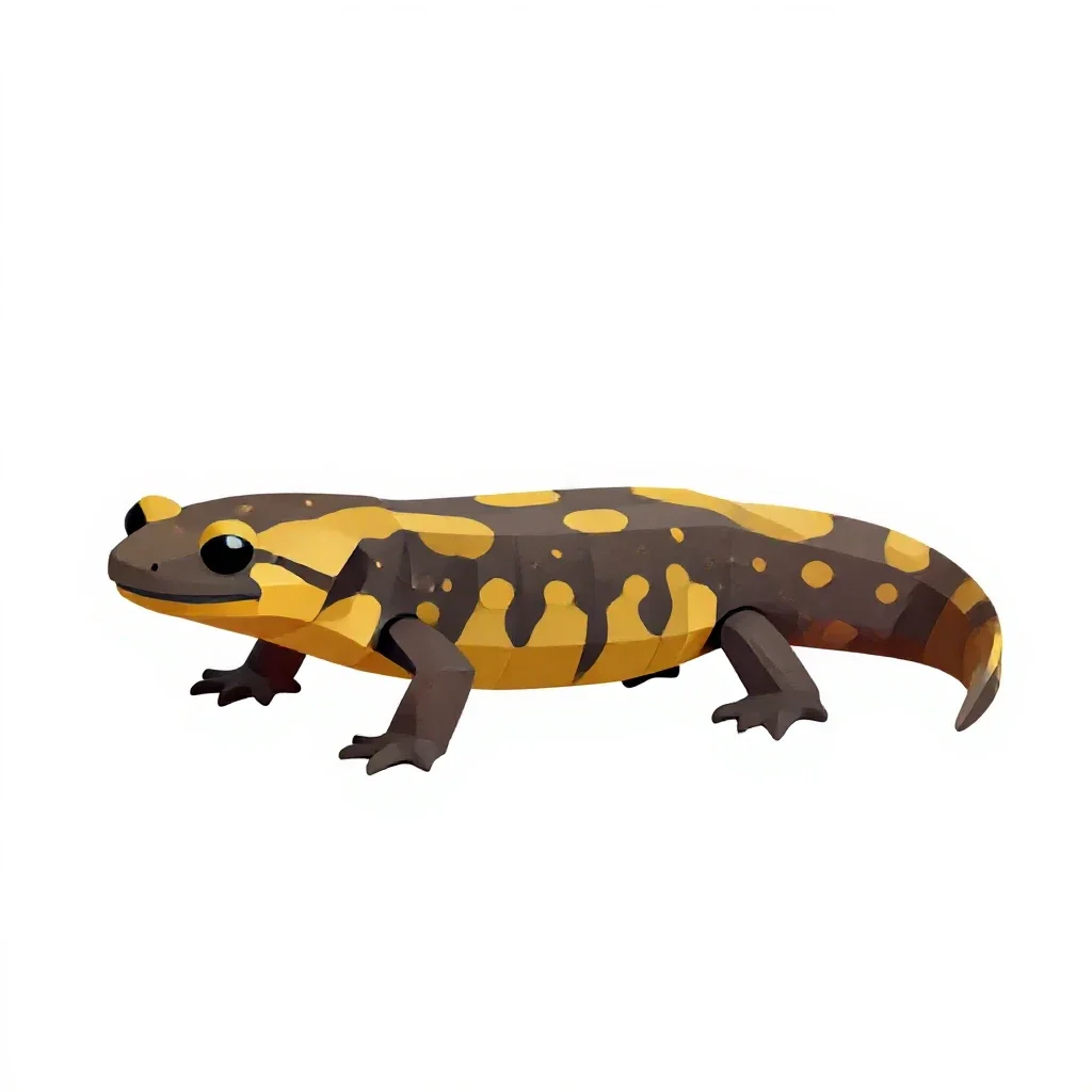 Common newt isolated on a white background