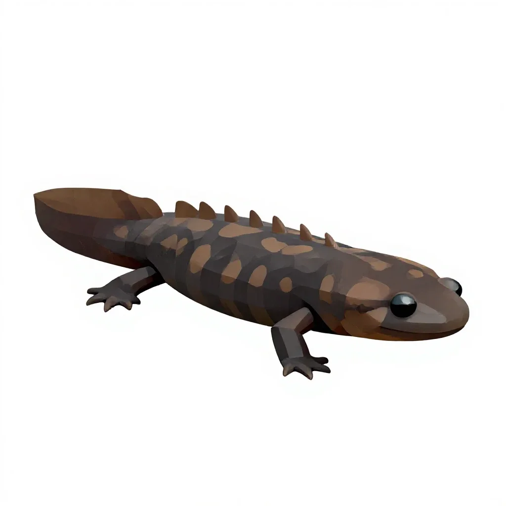 Mole salamander isolated on a white background