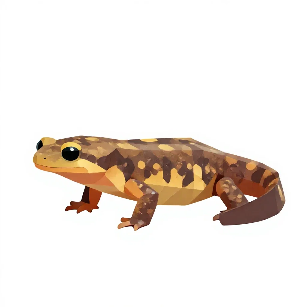 Newt isolated on a white background