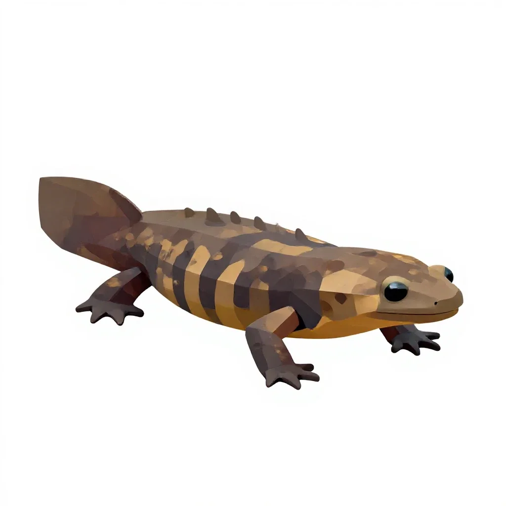 Rough-skinned newt isolated on a white background