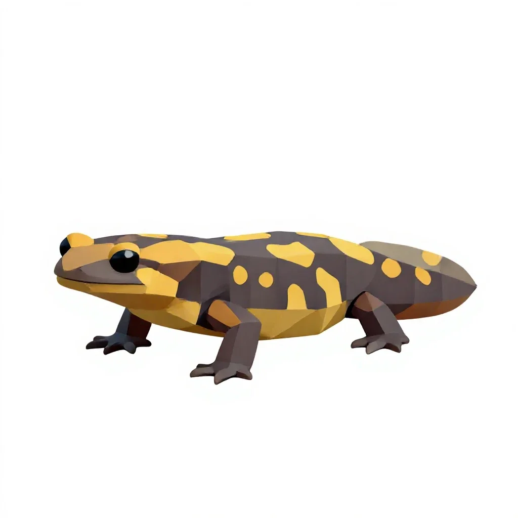 Alpine salamander isolated on a white background
