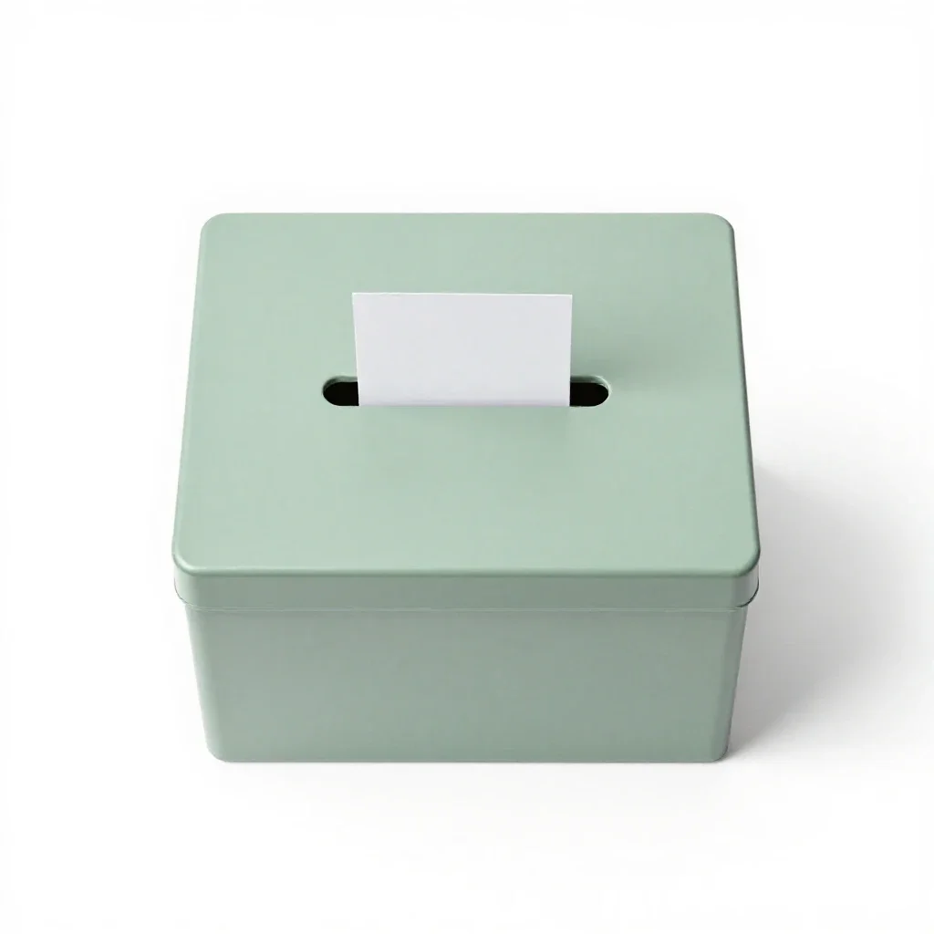 Ballot box isolated on a white background