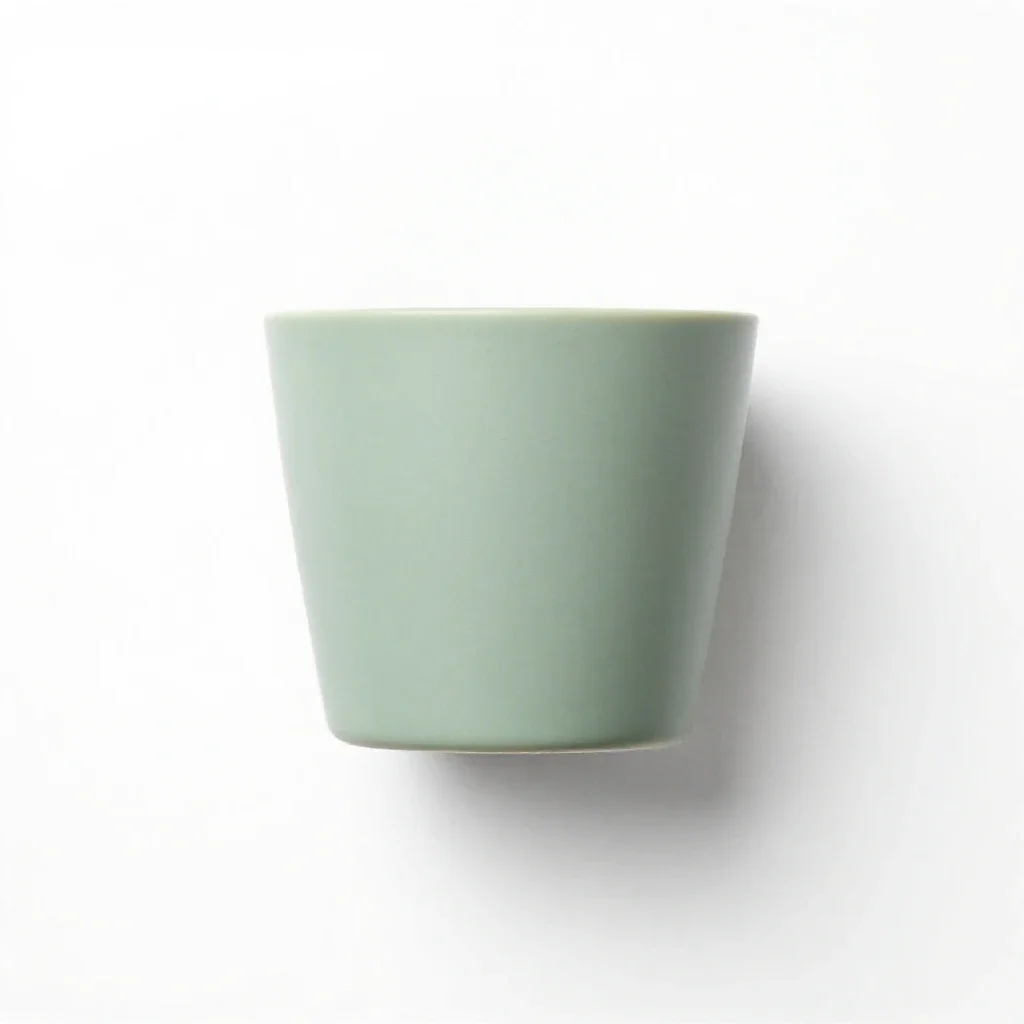 Bone-ash cup isolated on a white background