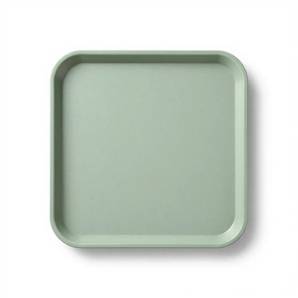 Cafeteria tray isolated on a white background
