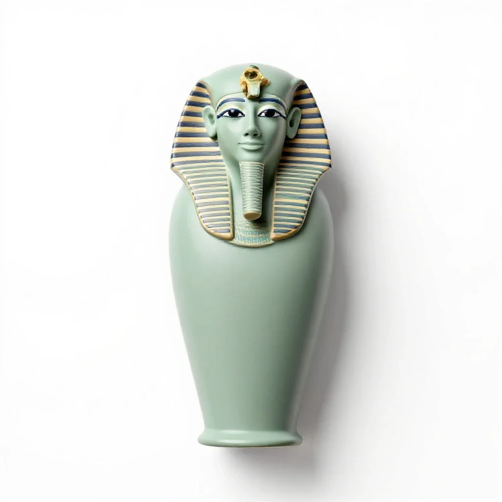 Canopic jar isolated on a white background