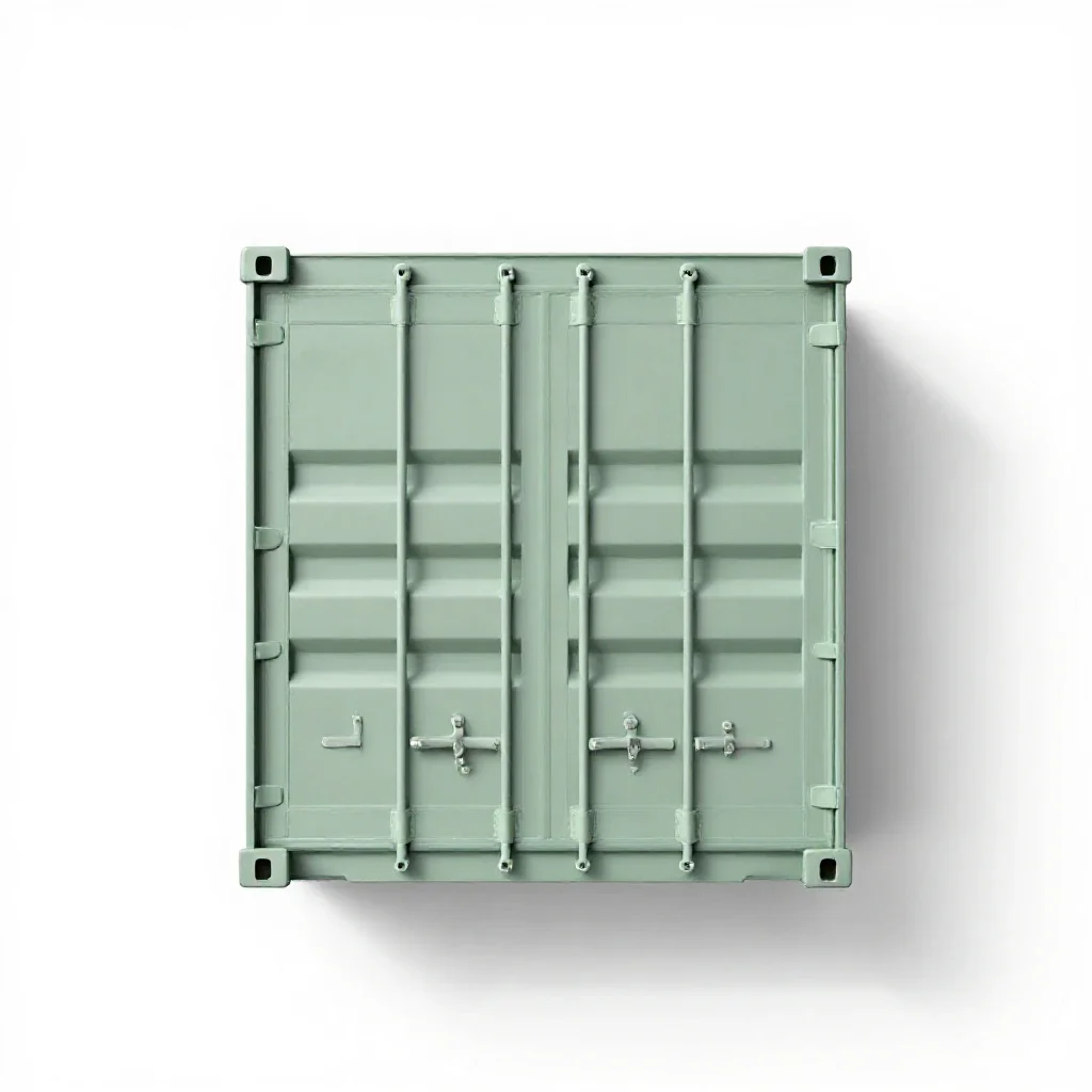 Cargo container isolated on a white background
