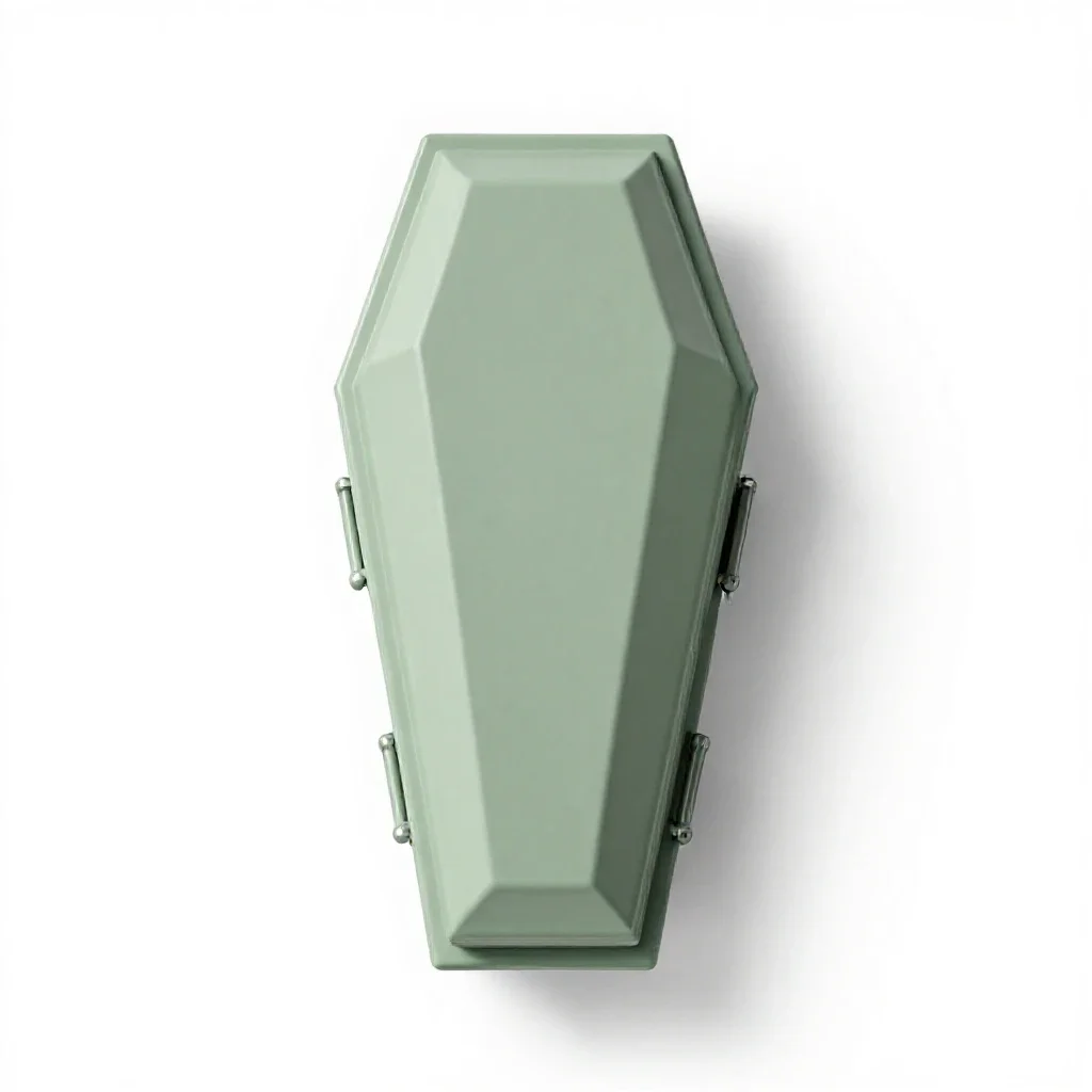 Coffin isolated on a white background