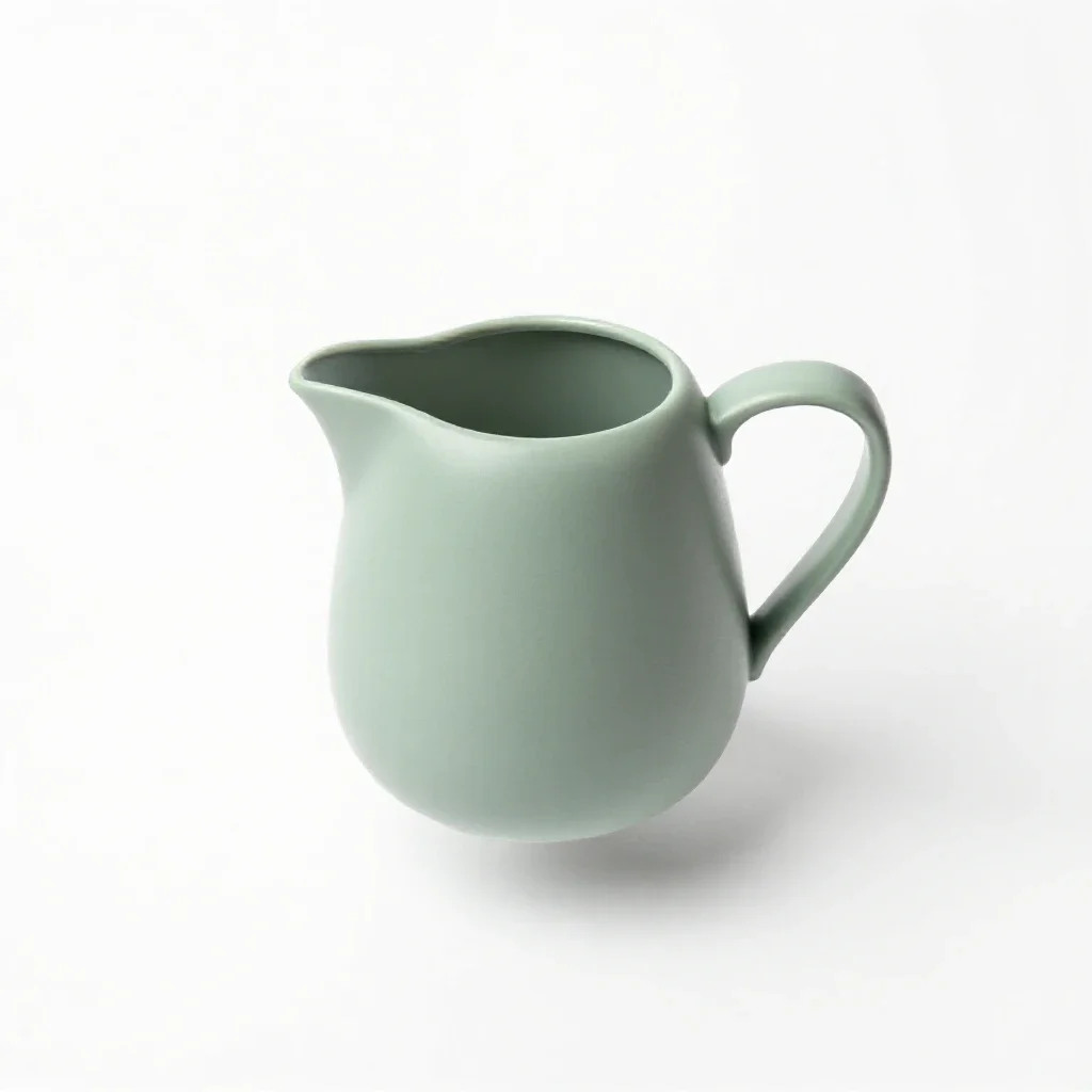 Cream pitcher isolated on a white background