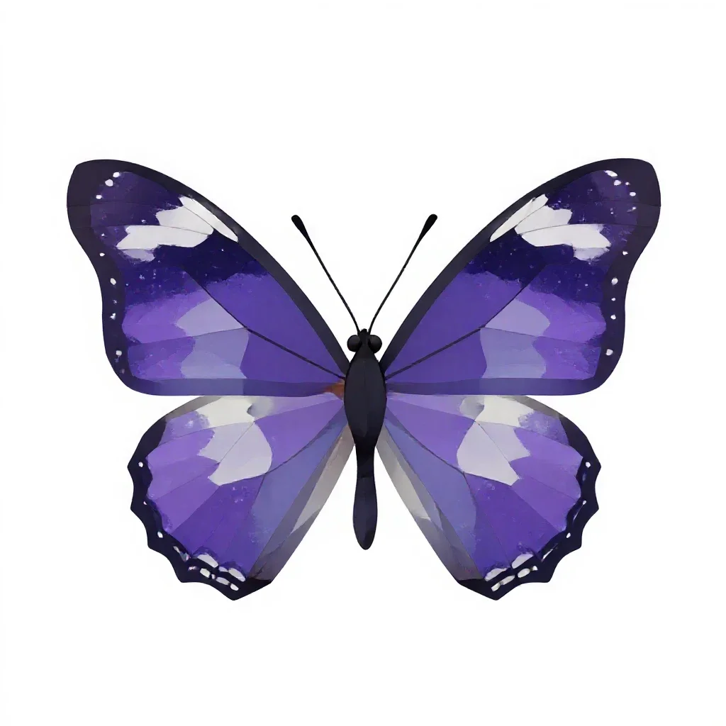 Banded purple isolated on a white background