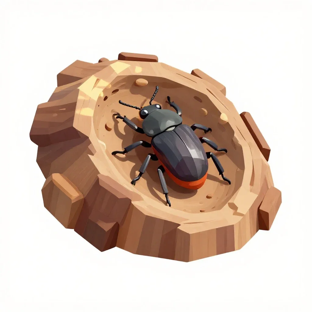 Bark beetle isolated on a white background