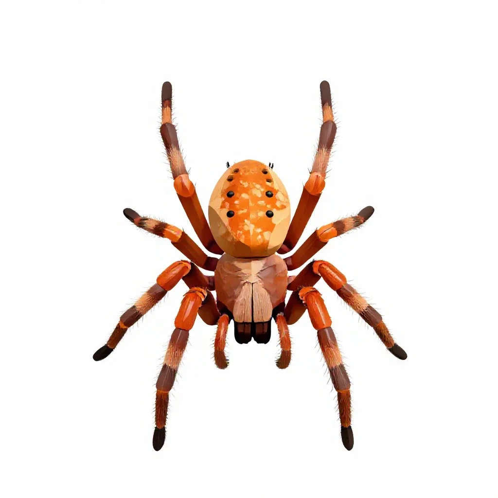 Barn spider isolated on a white background