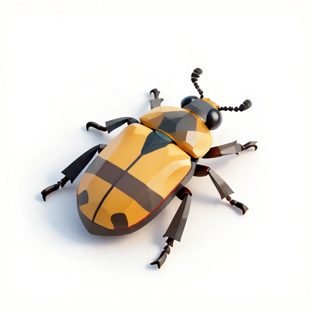 Bee beetle isolated on a white background