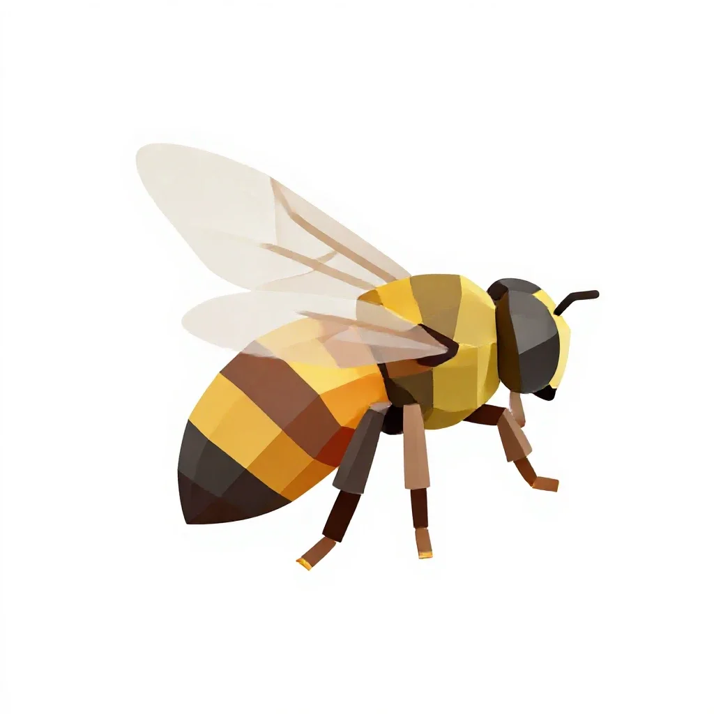Bee fly isolated on a white background