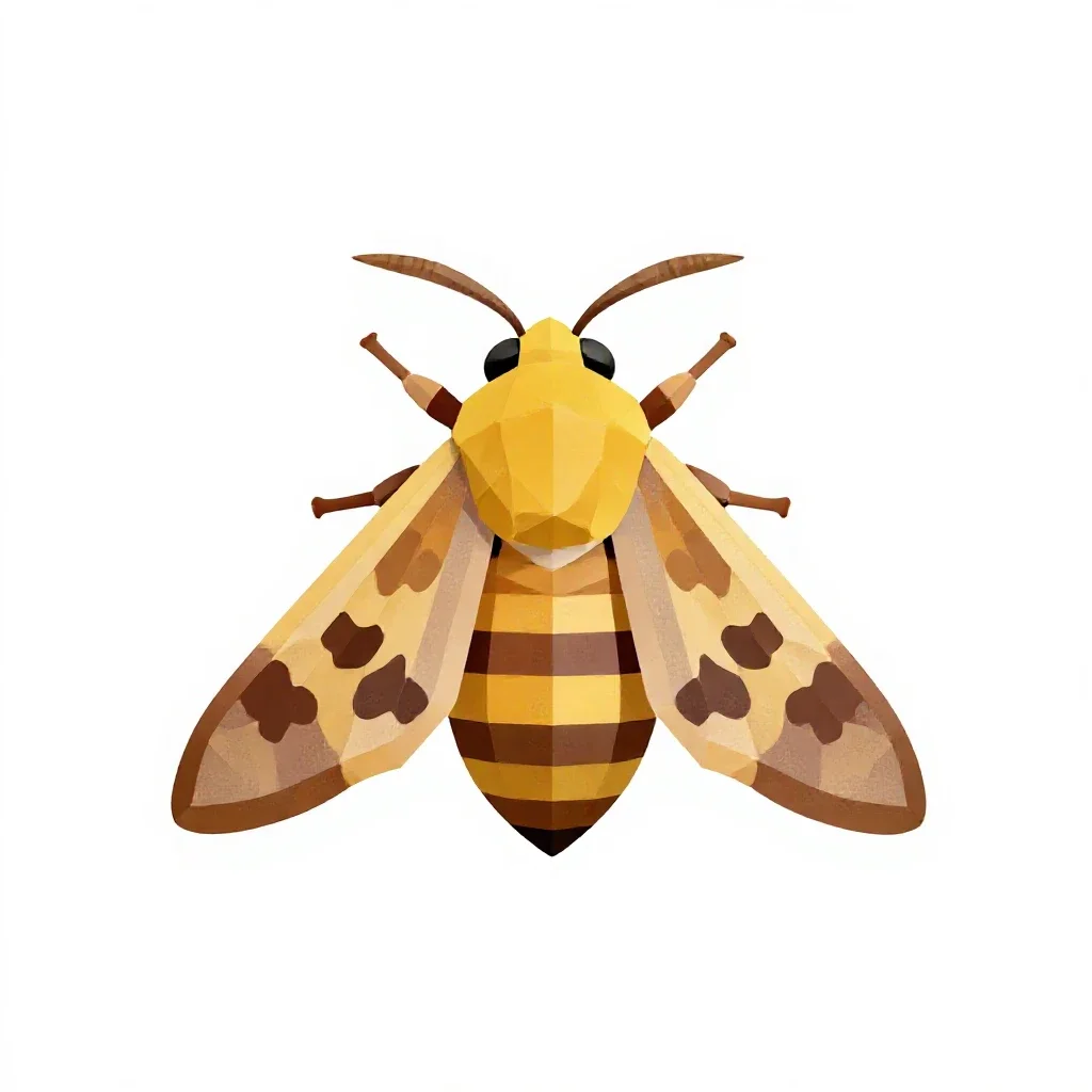Bee moth isolated on a white background