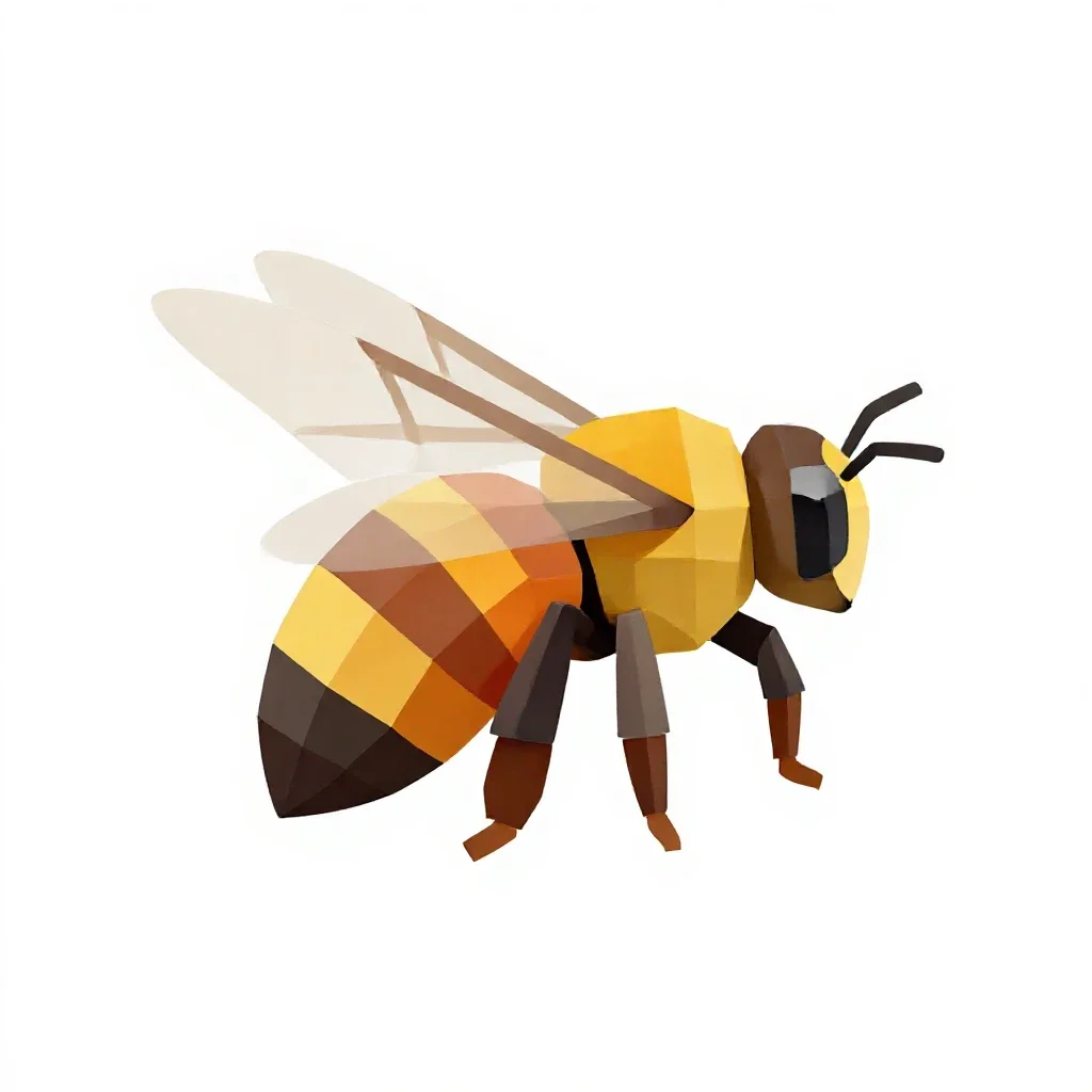 Bee isolated on a white background