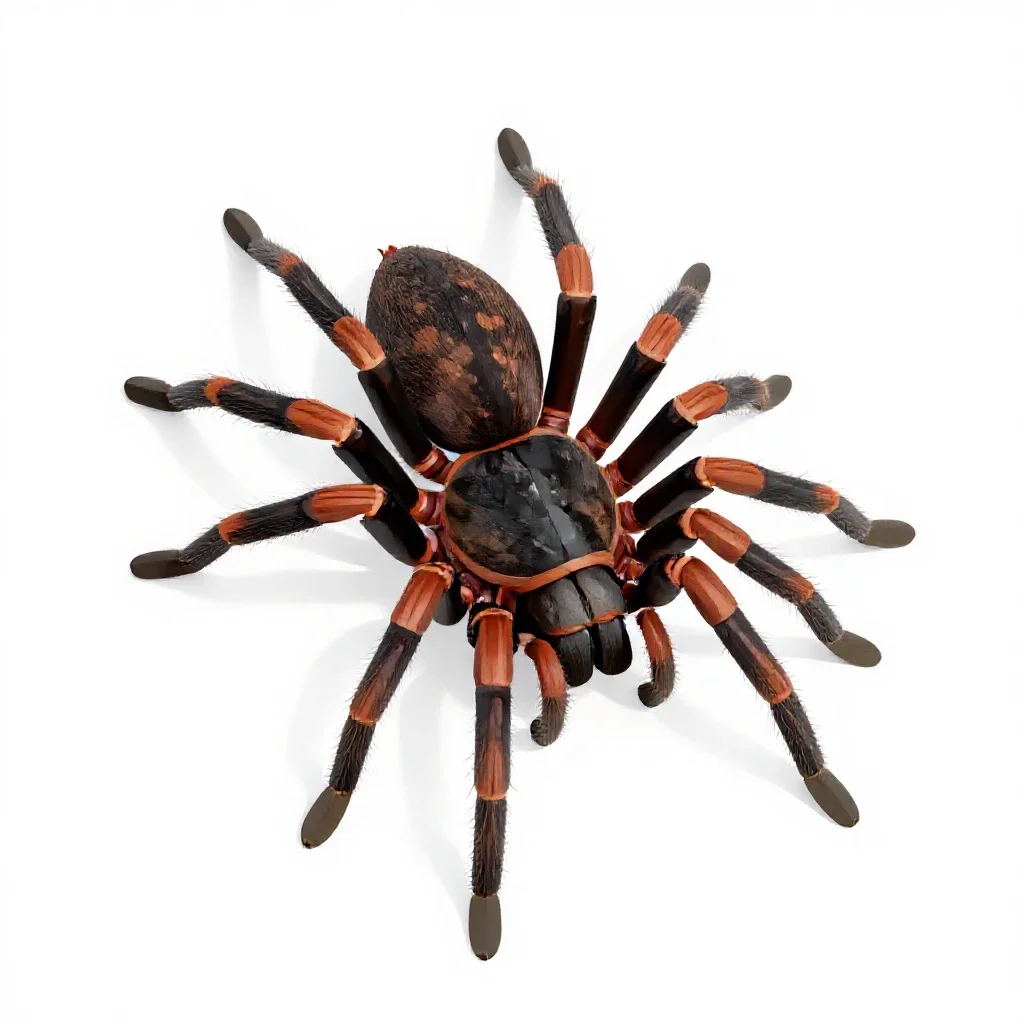 Black widow isolated on a white background