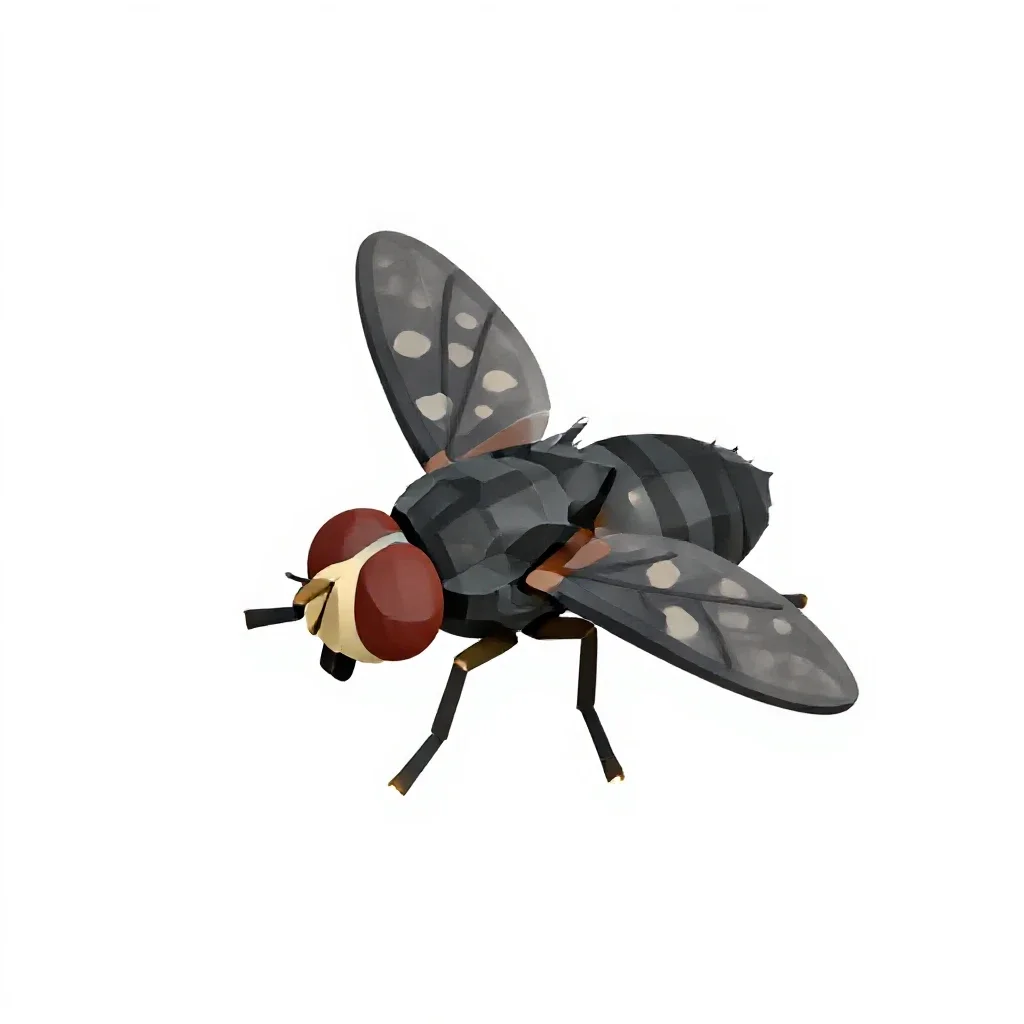 Blackfly isolated on a white background