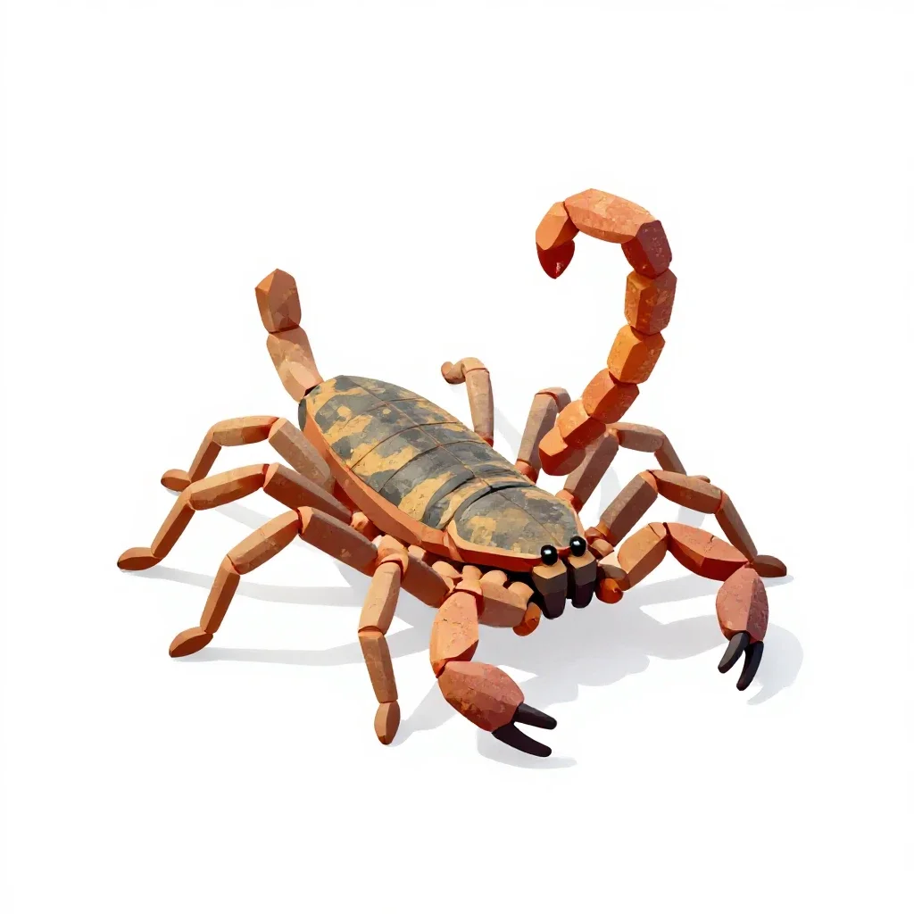Book scorpion isolated on a white background