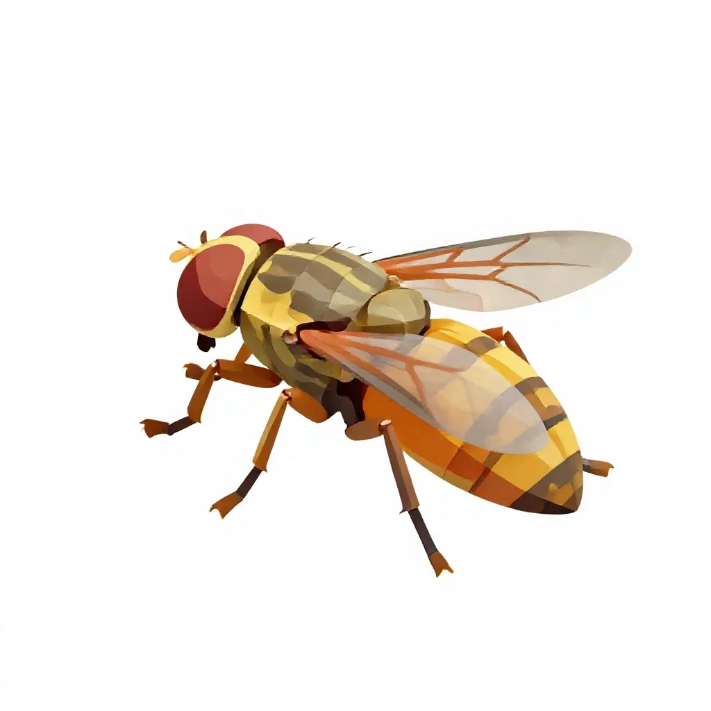 Botfly isolated on a white background