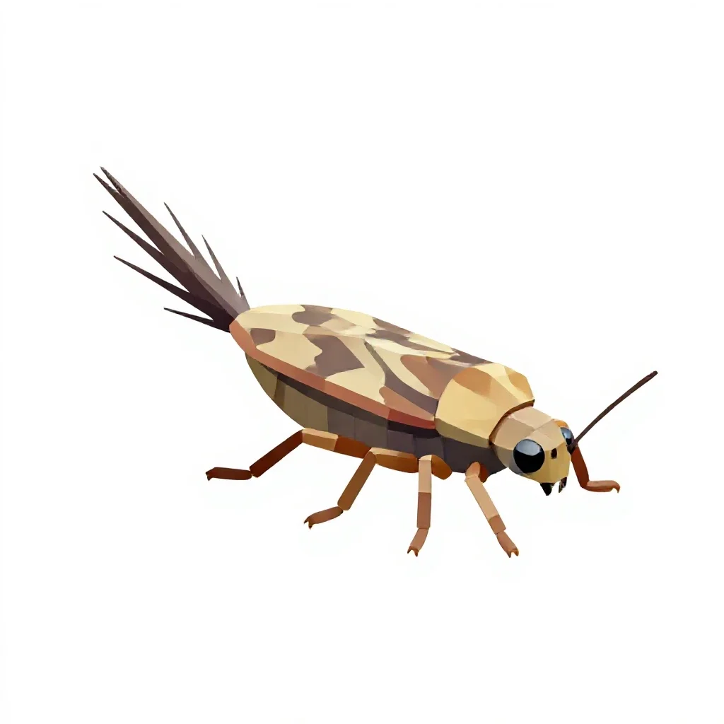 Bristletail isolated on a white background