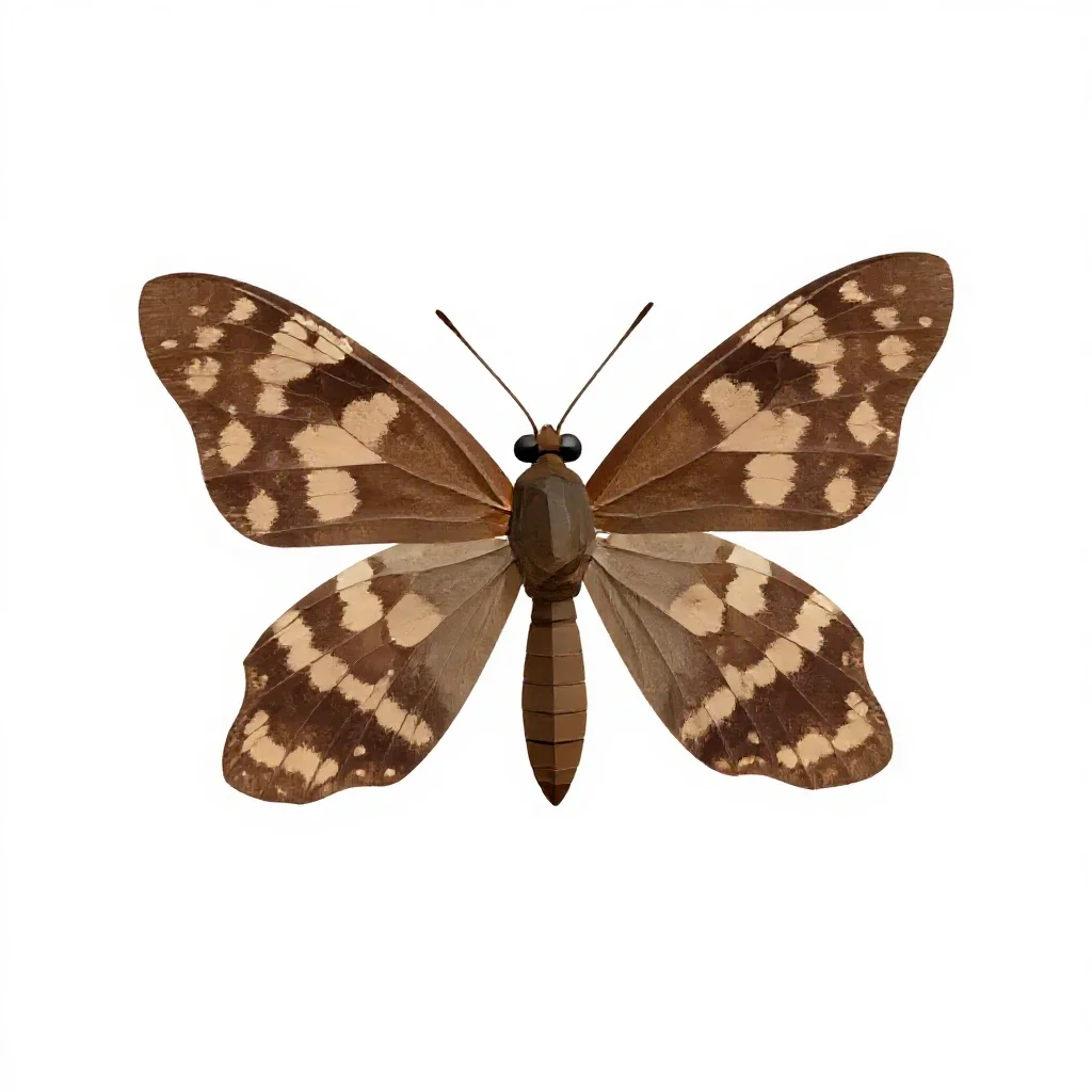 Brown lacewing isolated on a white background