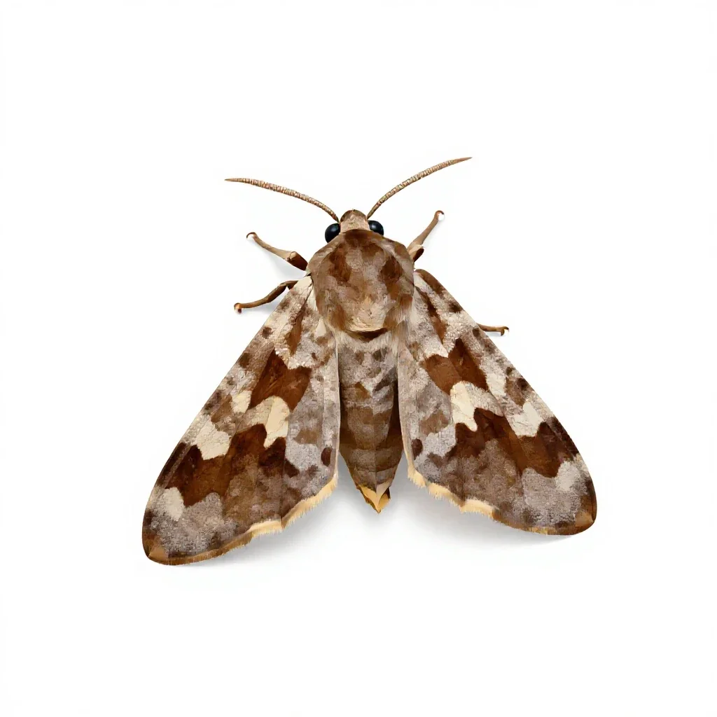 Browntail isolated on a white background