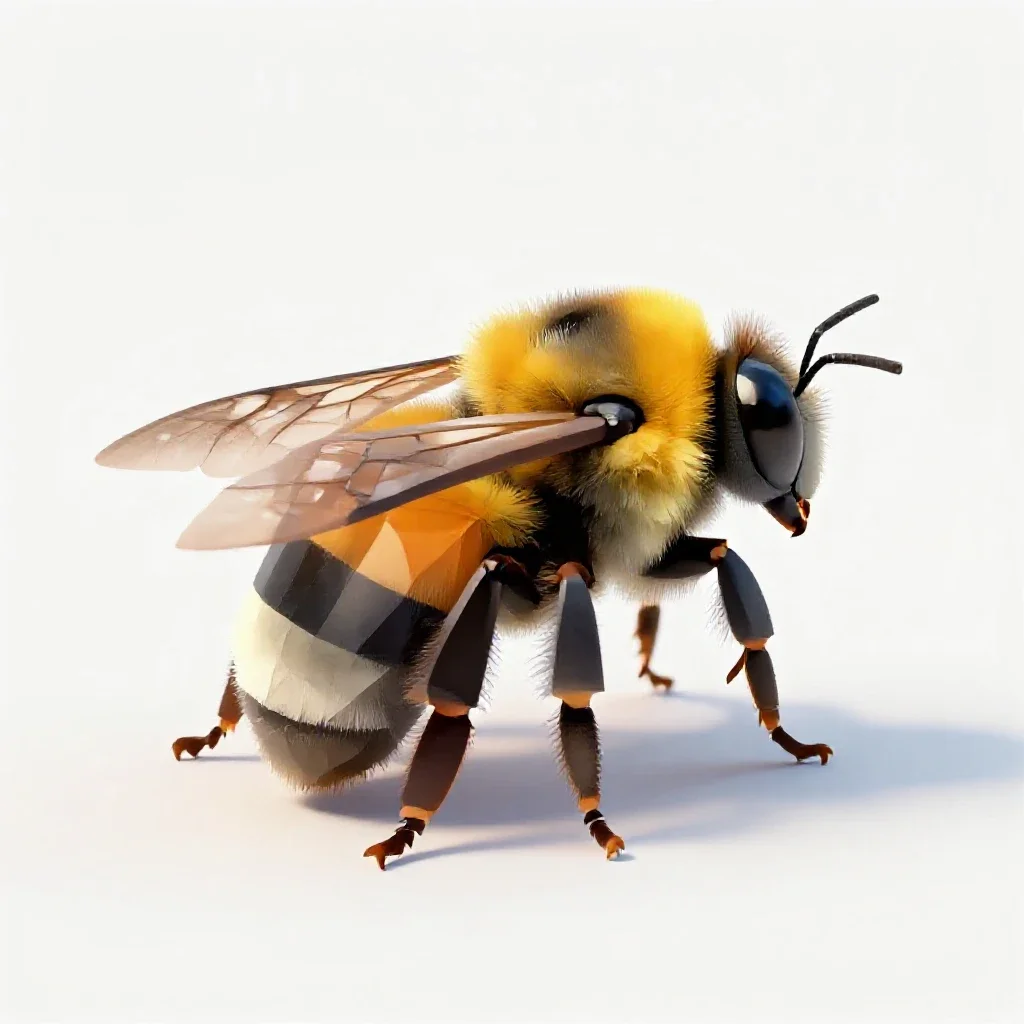 Bumblebee isolated on a white background