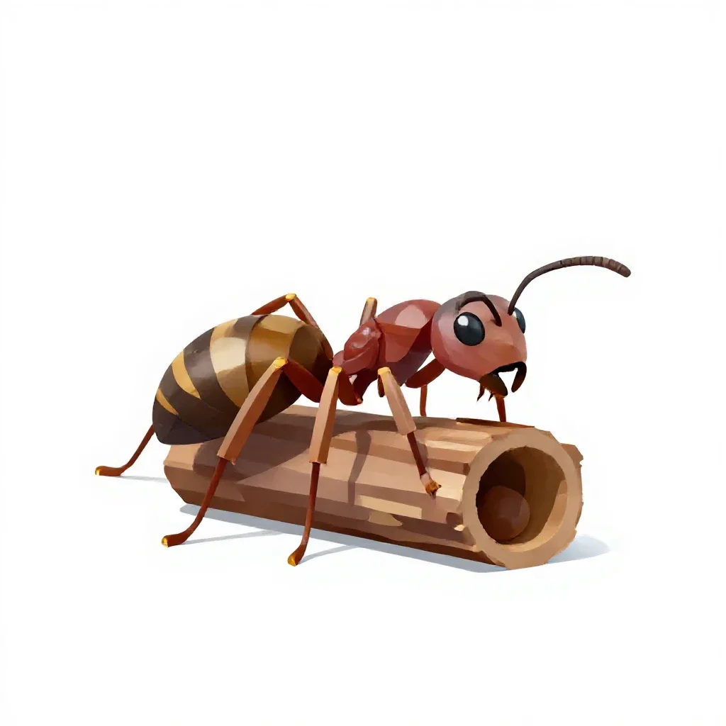 Carpenter ant isolated on a white background