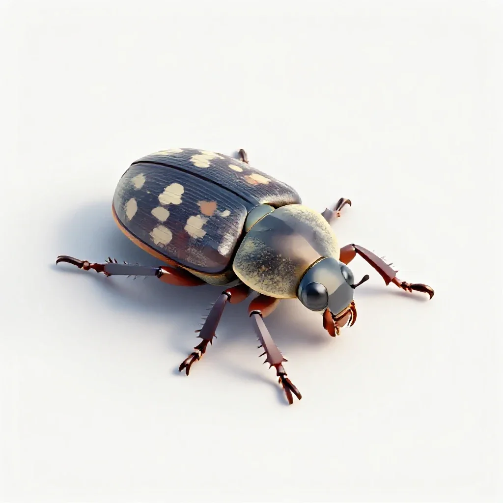 Carpet beetle isolated on a white background