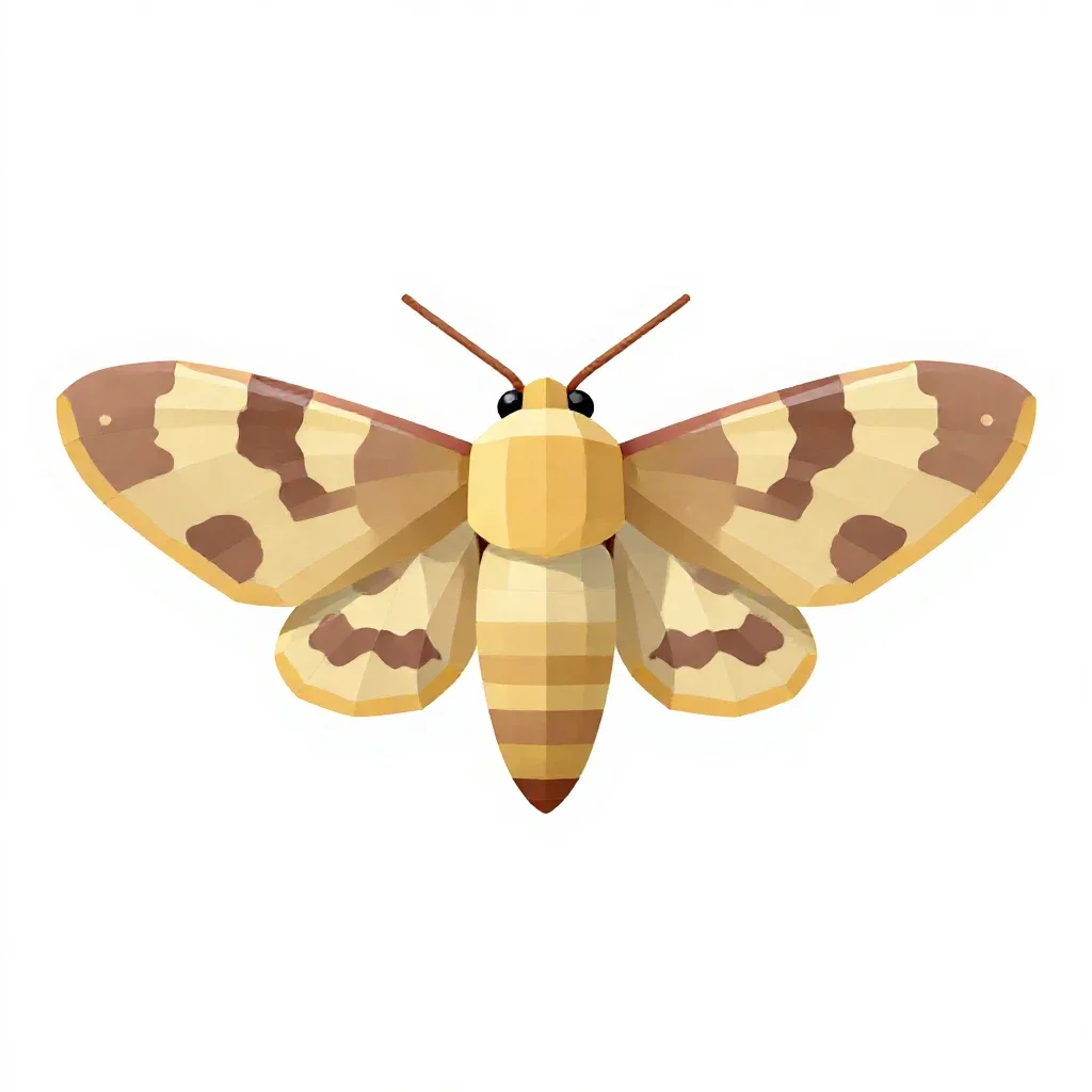 Carpet moth isolated on a white background