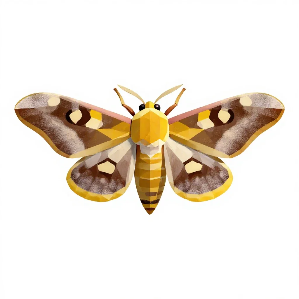 Cecropia isolated on a white background