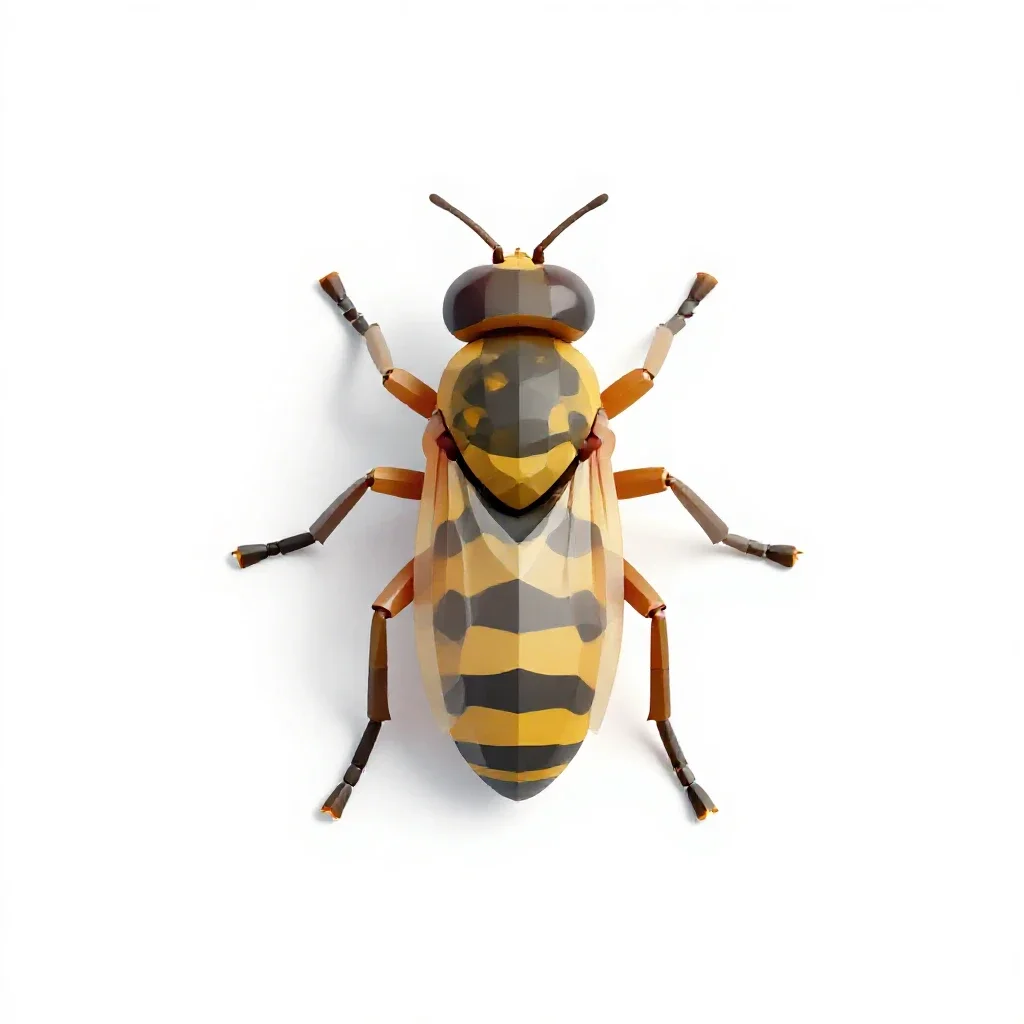 Chalcid fly isolated on a white background