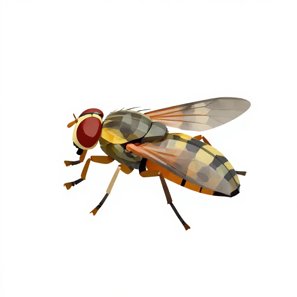 Chalcis fly isolated on a white background
