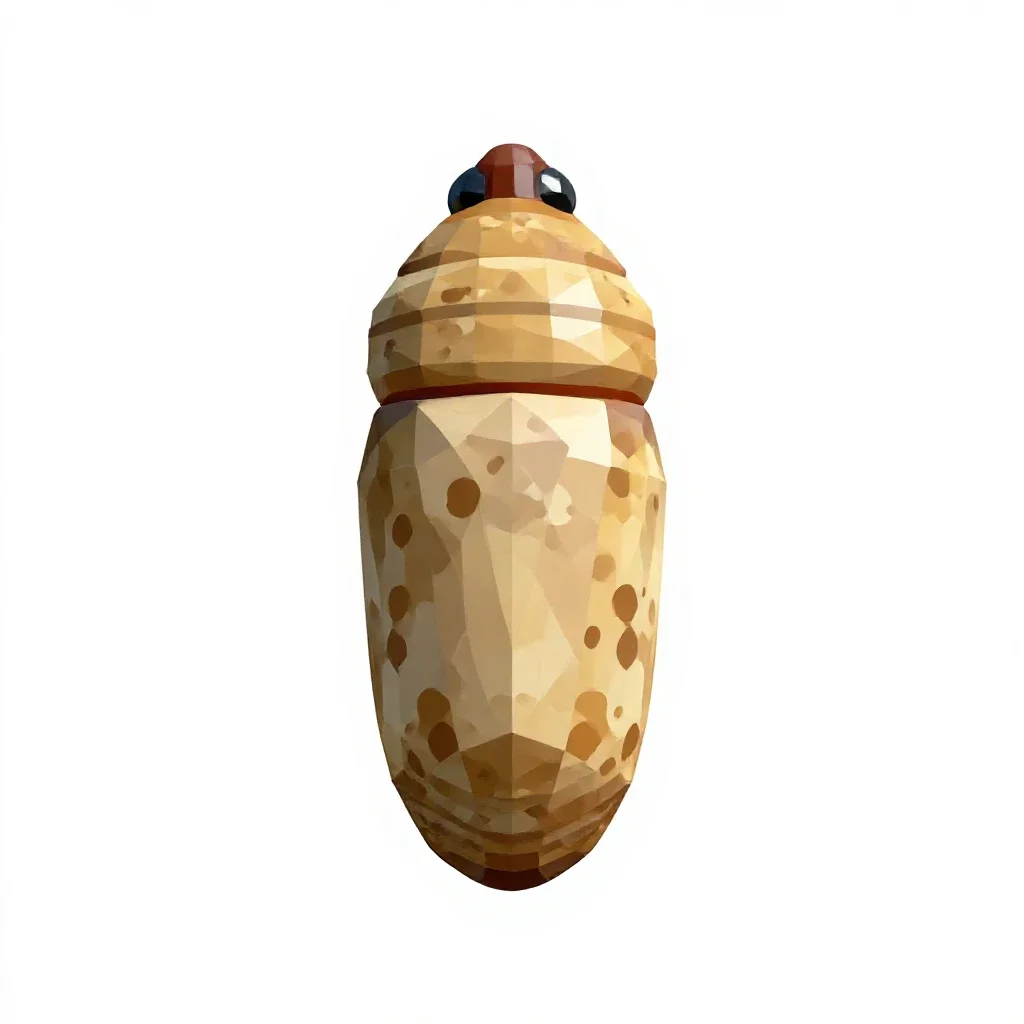 Chrysalis isolated on a white background